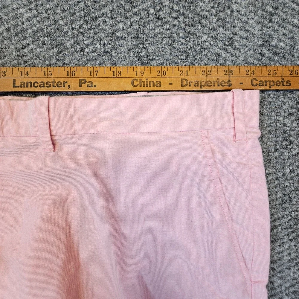 Polo Ralph‎ Lauren Mens Pink Oxford Cotton Shorts Size 46 Flat Front Preppy